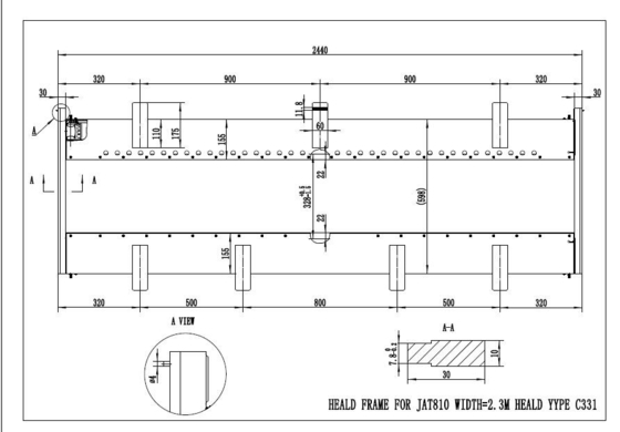 JAT810 Heald Frame J2750-25260-00 J2650-25240-0A এর জন্য খুচরা যন্ত্রাংশ