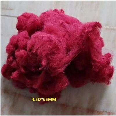 2.5Dtex*51mm সলিড ব্রাইট রেড রিসাইকেল কালার পলিয়েস্টার স্টেপল ফাইবার ফিলিং ম্যাটেরিয়াল, নন-ওভেন ফ্যাব্রিক, স্পিনিং এর জন্য