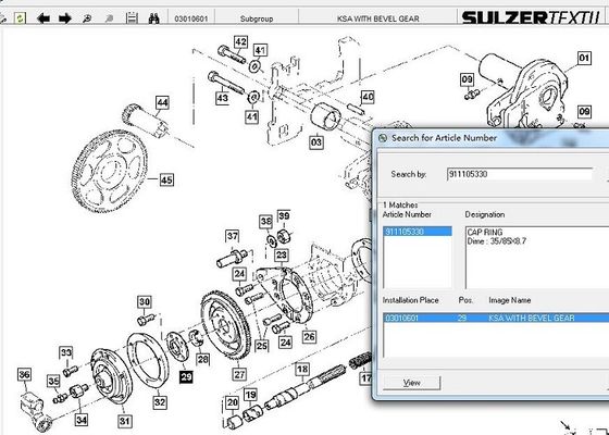ক্যাপ রিং পার্ট নং 911105330 Sulzer Loom খুচরা যন্ত্রাংশ PS TW11